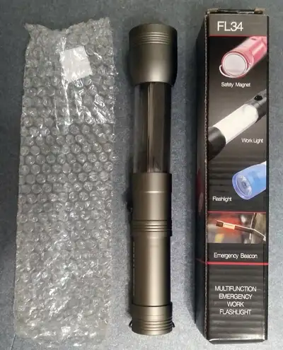 BRAND NEW - Multifunction Emergency Beacon Work LED Flashlight, View more