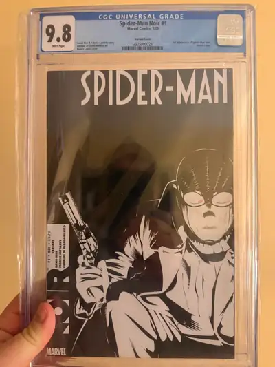 For sale is a Cgc 9.8 copy of Spiderman Noir 1 Calero variant. With the series on Amazon this is a h...