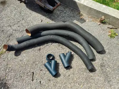 Official Espar diesel heater ducting parts: 2 x ~3 ft lengths of 75mm Espar heater duct 1 x ~3 ft le...