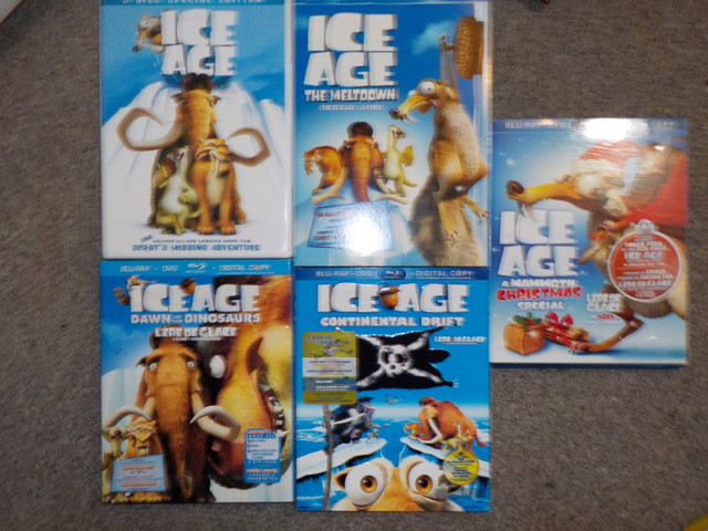 Ice Age Movies Collection of 5 Disks Mostly Blu-ray, 1 DVD in CDs, DVDs & Blu-ray in Oshawa / Durham Region