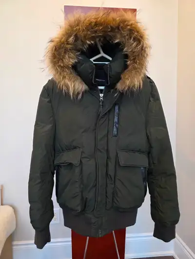 Mackage Men's Down Bomber - Green - Size 42 - Excellent Conditio, View more