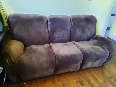 Free Recliner Couch - Leather with Cover, View more