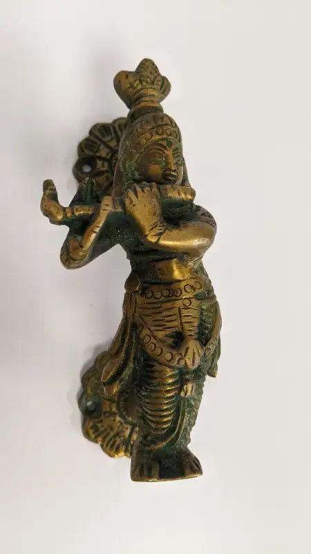 Brass Door pull handle Unique- Flute Krishna in Home Décor & Accents in Edmonton - Image 2