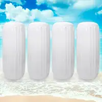Boat Fender 10" x 28" 4pcs Inflatable Mooring Guard - White