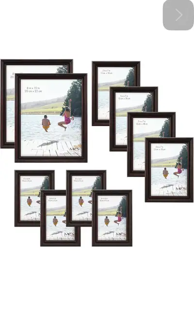 MCS Gallery Wall Picture Frame Set – 9 (Brown Wood Finish), View more