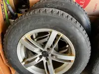 BF Goodrich, 225/65 R17 - 2 winter tires & 4 alloy rims for sale