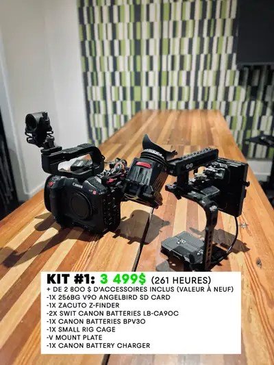 KIT #1: 3 750$ (261 Heures) + de 2 800 $ d’accessoires inclus (valeur à neuf) -1x 256bg V90 Angelbir...