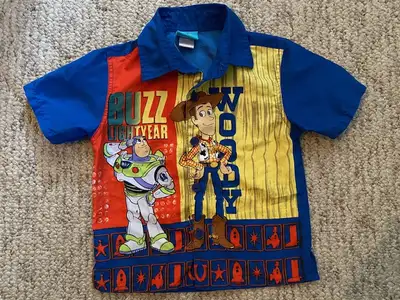 Disney Toy Story Vintage Button Up Shirt Polyester  Size 3X, View more