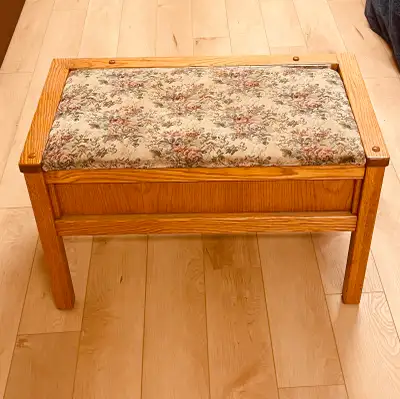 Vintage Wood Bench with Storage, Solid!, View more