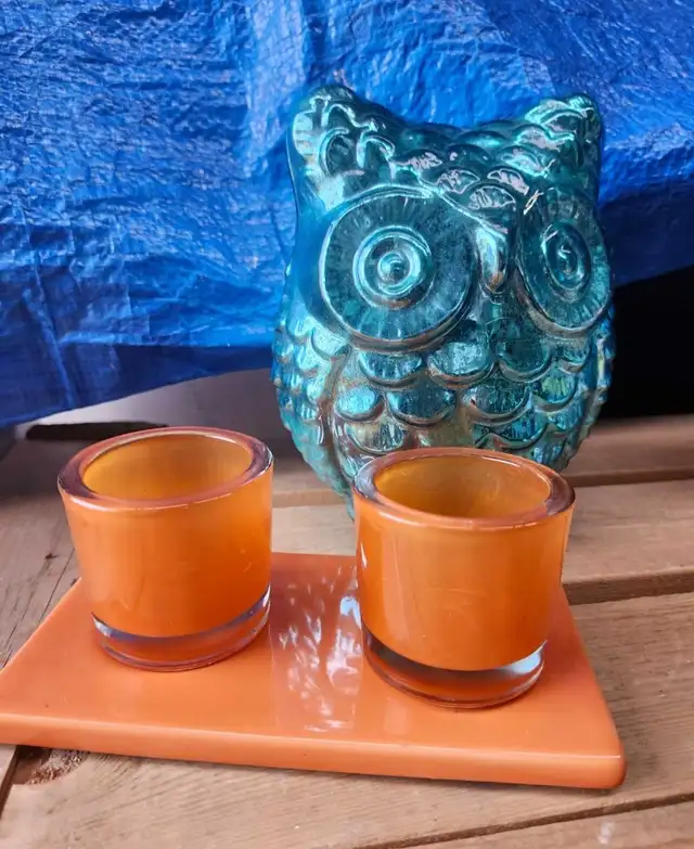 Teal Blue & Orange Home Decor