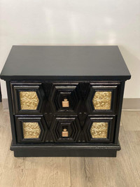 Black and gold cabinet 