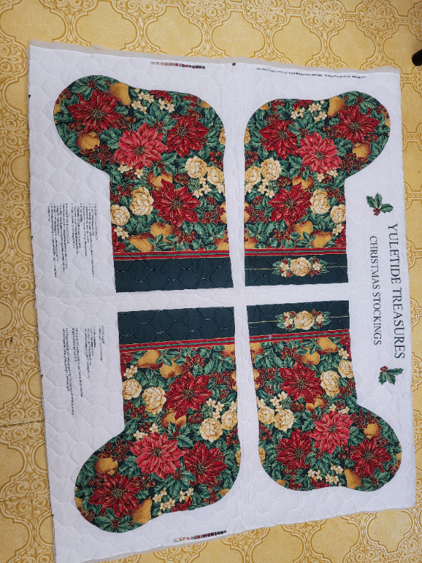 Yuletide Treasures 2 Double Sided Panels Christmas Stockings in Hobbies & Crafts in Dartmouth - Image 3