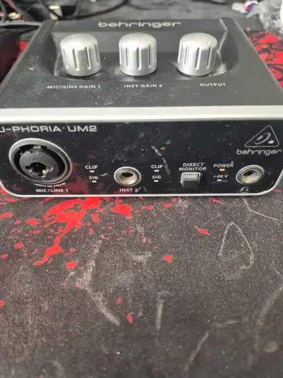 used audio interface in good condition. USB powered Xlr mic and instrument inputs $20 OBO. Pickup in...