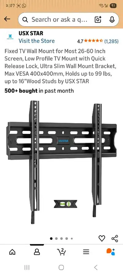 USX STAR TV Wall Mount, View more