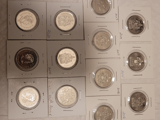 Canada Fifty Cent Collection - 13 coins in Arts & Collectibles in Grande Prairie - Image 2