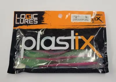 Logic Lures Plastix 8pc Flutter Tail Lures - Electric Chicken, View more