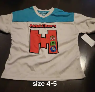 Boys size 4-5 Minecraft short sleeve shirt (new with tag), View more