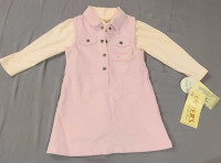 NEW! Girls Pink 2 Piece Corduroy Dress! Size 2T