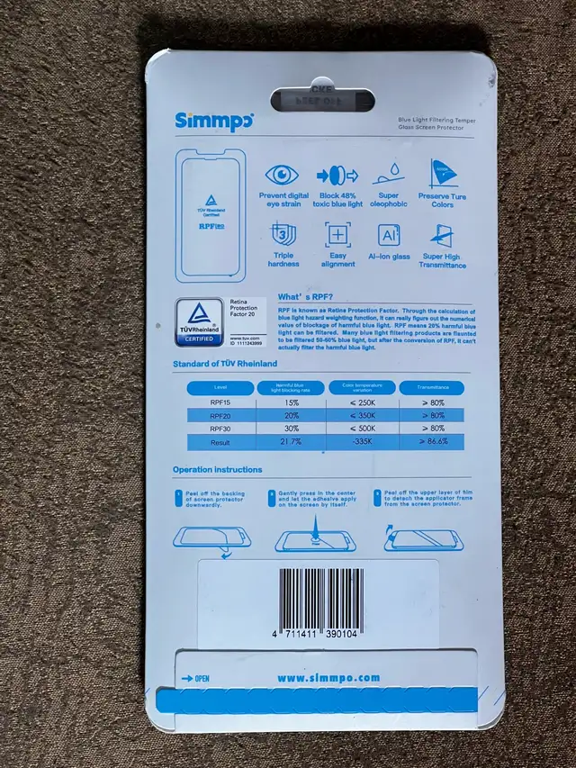 Certified Eye Protection Anti Blue Light Screen Protector  in Cell Phone Accessories in Hamilton - Image 3