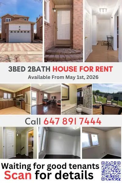 Newly renovated freshly painted sunny detached 3 bedroom + 2 bathroom House with 3 parking near Huro...