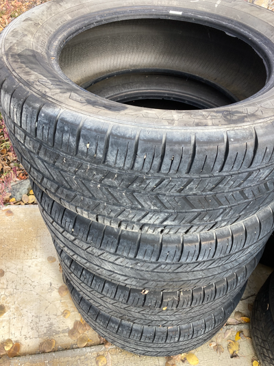 All season performance tire. Used. Still have a season or two left in them for sure. Need them out o...