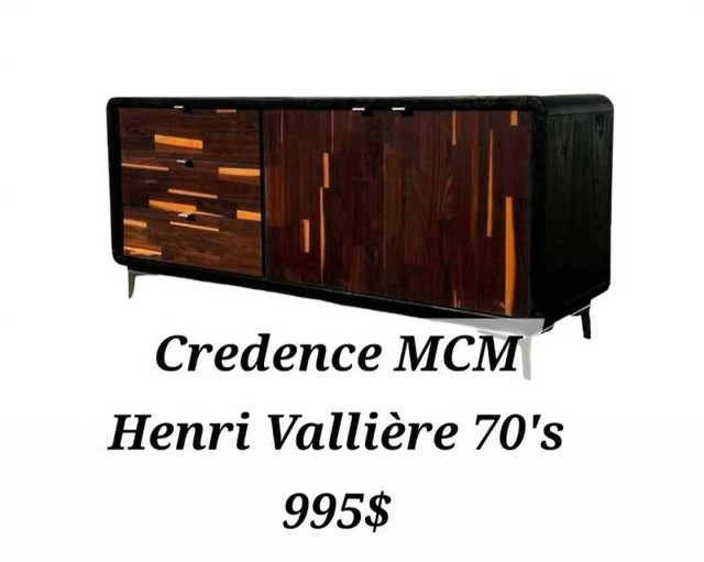 Credence MCM Henri Vallière 70's dans Buffets et vaisseliers  à Sherbrooke