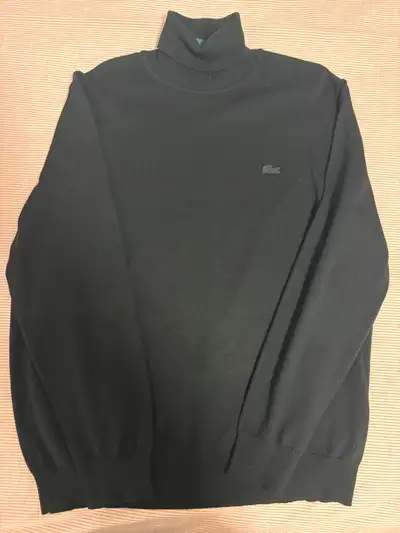 Lacoste Black Wool turtle neck sweater size XL, View more