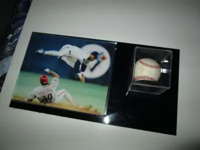 This official 1993 World Series baseball was signed in ballpoint pen by Toronto Blue Jars superstar...
