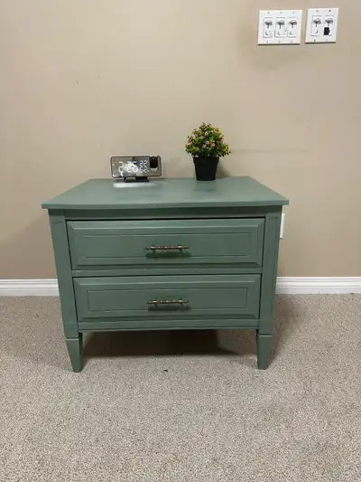 Refinished 2 drawer nightstand , View more