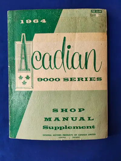 This manual was produced by General Motors Products of Canada Limited. The Acadian was a Canadian-on...