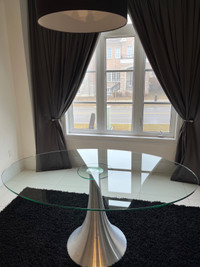 Glass Oval dinning table