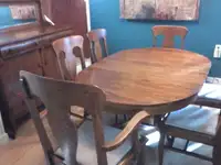 Antique oak dining room set