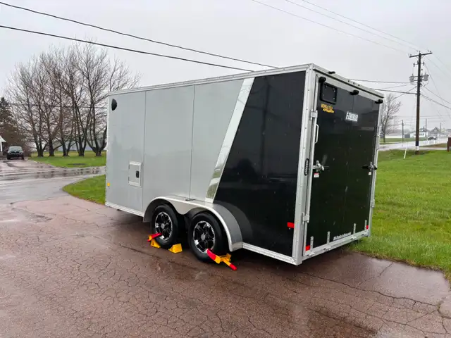 2023 EASY HAULER 7 X 14 ENCLOSED WITH 3' V NECK. in Cargo & Utility Trailers in Moncton - Image 2