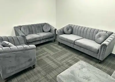 Velvet Sofa Set For Sale –Brand New  – Free Delivery, View more