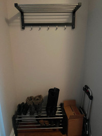 Shoe rack and coat hanger