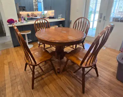Solid wood kitchen table and chairs, View more