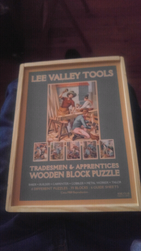 Lee Valley Tradesmen & Apprentices wood block puzzle.