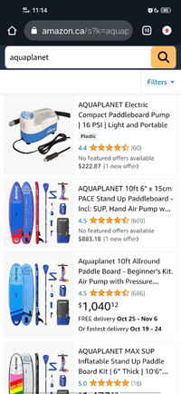 AQUAPLANET 10ft 6" x 15cm PACE Stand Up Paddleboard - Incl: SUP,