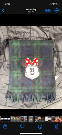 Minnie Mouse Plaid Scarf - Official