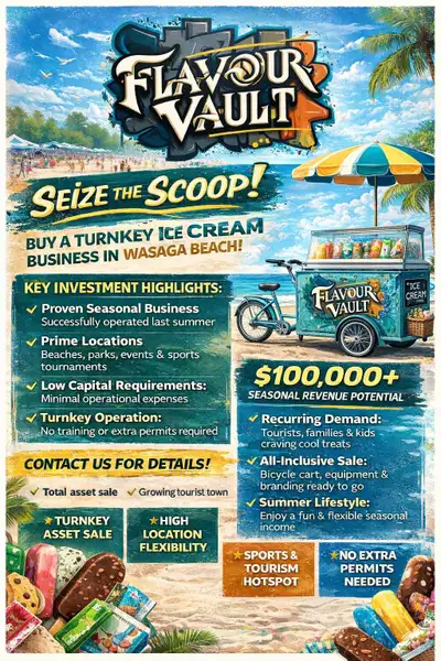 Mobile Ice-Cream Cart - Turn-Key Business for Sale, View more