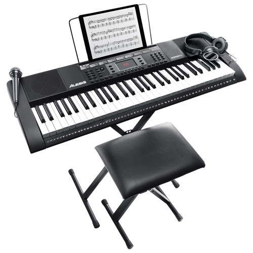Alesis  61-Key Electric Keyboard with Stand, Bench- NEW IN BOX in Pianos & Keyboards in Abbotsford - Image 2