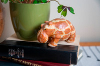 Vintage Handmade Hippo Candle (Please Read Ad)