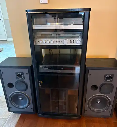 Vintage Stereo System – Cerwin Vega D-3 + Onkyo Receiver + Akai, View more