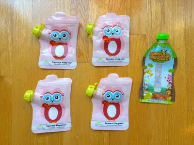 5 Refillable Squeeze Food Pouches, View more
