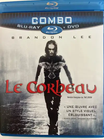 The crow / le corbeau - 1994 - film Blu-ray et DVD bilingue : anglais et français/ - à vendre 15$ Sh...