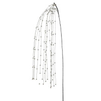6 New Iridescent Bead Dangling Stems