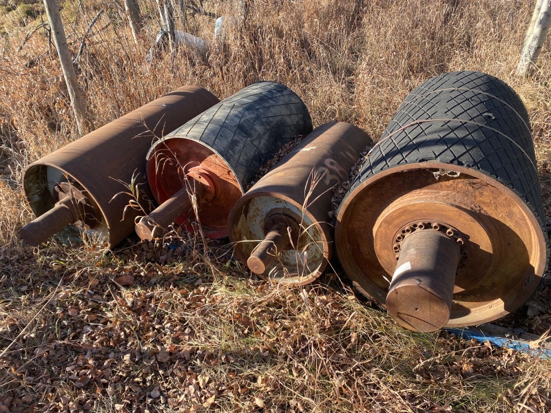 Steel drum rollers for gravel belts, rolling grain Other St. Albert
