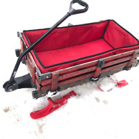 Sleigh Wagon 4 Skis Pull Style Fully Padded Liner 