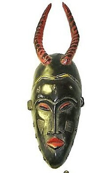 Masque Africain Ancestrale Collectible African Mask Beule Tribe