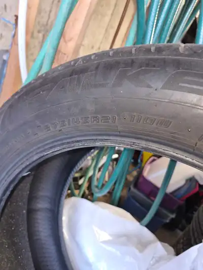Falken Ziex tires. They were on a Mazda cx90 PHEV. GOOD for another season